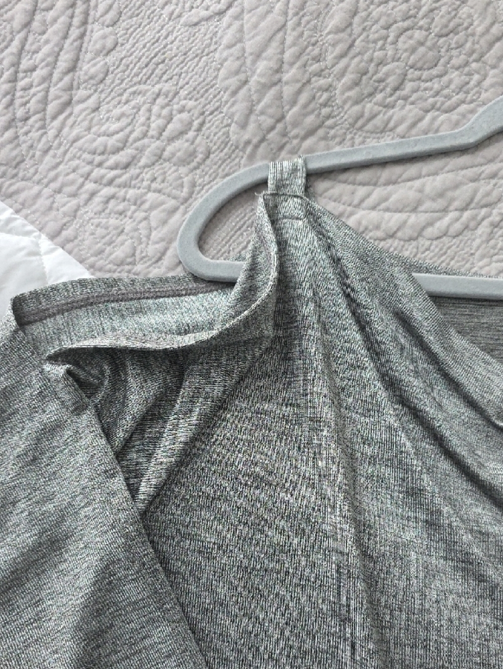 Ruby Ribbon Gray Knit Top with Subtle Sheen - Picture 2 of 3
